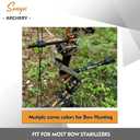 SUNYA Archery Bow Wrist Sling, 550 Paracord Strap Comfortable on Hand.100% Full Grain Leather Yoke, Multiple Camo Colors.Fit Compound Bow Stabilizer & Recurve. (Lava 35)