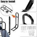 ECOTRIC Golf Cart Rear Grab Bar Universal and Trailer Hitch with Receiver for Step on Back EZGO Club Car Yamaha