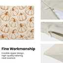 Fall Decor Pillow Covers 18x18 Pack of 2 Burnt Orange Pumpkin Throw Pillow Cover Outdoor Decoration,Autumn Thanksgiving Pumpkin Pillowcase Farmhouse Linen Decorative Cushion Case for Couch sofa