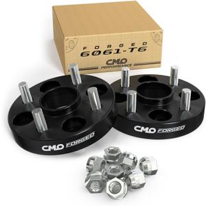 25mm (1") 4x114.3 Wheel Spacers 66.1mm M12x1.25 Studs 2PCS Black Hubcentric | CNC 6061-T6 Forged, 10.9 Grade Studs,For Nissan 200zx 240sx 300zx Cube Versa Sentra 240z 260z 280zx , For Infiniti G20 M30