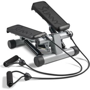 Sunny Health & Fitness Mini Stair Stepper w/Resistance Bands for Home Gym
