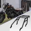 WOOGA Motorcycle Rear Carrier Support Shelf Luggage Rack Passenger Grab Handle for Ho&nda Rebel CMX 500 CMX-300 Rebel300 Rebel500 2017 2018 2019 2020 2021 2022 2023 2024 Accessories