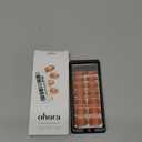 ohora Semi Cured Gel Nail Strips (N Golden Hour) - Works with Any Lamps, Salon-Quality, Long Lasting, Easy to Apply & Remove - Includes 2 Prep Pads, Nail File & Wooden Stick