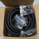 6AN Automatic Transmission Cooler Kit Compatible with 4L60E 4L65E - Nylon Braided Fuel Line Hose Kit with Separator Clamp - 15FT Black