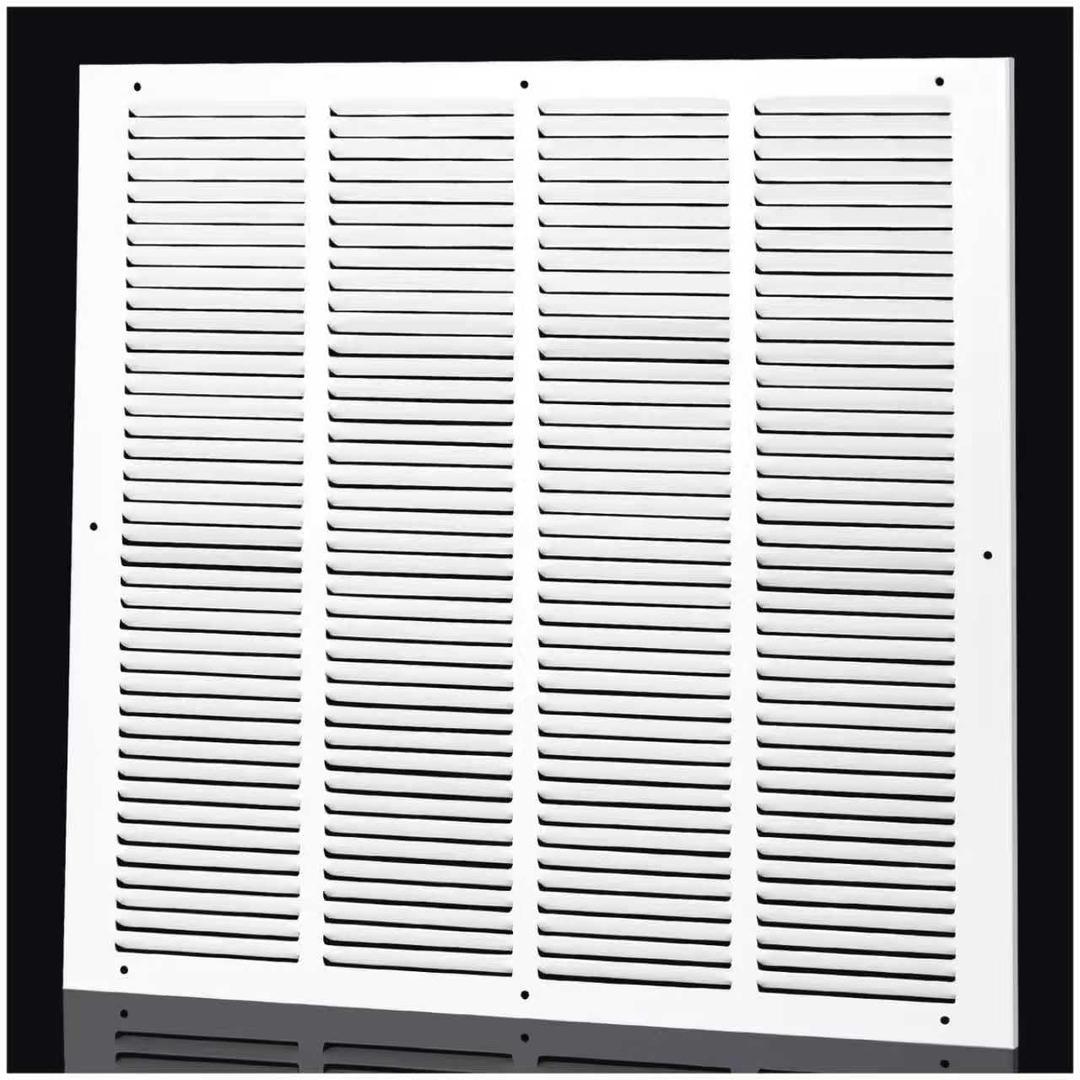 24"x24" Duct Opening Return Air Grille,Air Return Vent Cover Grill for Sidewall and Ceiling,Solid Steel AC Vent Cover HVAC Cold Air Intake Grille Without Filter House,Outer Dimension:25.75X25.75"