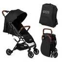 Lightweight Travel Stroller for Baby & Toddlers - Easy Fold & Compact Stroller with Canopy, Storage Basket, Multi-Position Recline & Convenient One-Hand Fold (Black)