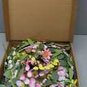 Yawwind 22 Inches Summer Wreaths for Front Door Spring Flower Wreaths Summer Door Wreath Colorful Wildflower Wreath with Daisy Lavender for Window Indoors Outdoor Decor