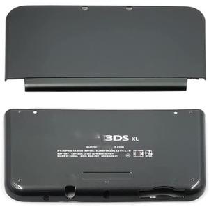 Top Bottom Front Back Housing Shell Case Cover Replacement for New 3DS LL XL Faceplate Cover (Black)