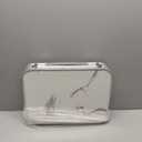 YUFIFAIRY Small Folding Camping Table, 2ft Portable Table with 3 Adjustable Heights, Aluminum Lightweight Foldable Picnic Table with Mesh Layer and Extension Legs for RV, BBQ and Indoor