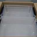 IRIS USA 6 Qt Stackable Plastic Storage Bins with Lids, 10 Pack - BPA-Free, Made in USA - See-Through Organizing Solution, Latches, Durable Nestable Containers, Secure Pull Handle - Clear