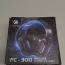 Fachixy Wireless Gaming Headset with Microphone for PC, PS5, PS4, Bluetooth Gaming Headphones - Fast Charge 50Hr Battery, Cool LED Lights for Switch, Laptop, Mobile, Mac 2.4GHz Gamer Headset