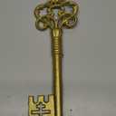 Wallcharmers Large Skeleton Key, Cast Iron Key Wall Decor, Gold Vintage Style Skeleton Keys for Walls, Gold