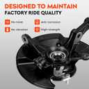 Front Steering Knuckle & Wheel Bearing Hub Assembly for Honda Civic 2006 2007 2008 2009 2010 2011, without Si MUGEN Si Model, 698-450 698-451, Left Side and Right Side