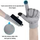 Loritta 3-Pieces Winter Hat Neck Warmer Touchscreen Gloves Set Knit Thick Scarf Beanie Hats Scarves Set Gifts for Women (Light Grey)