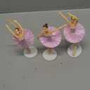 3 PCS Dancing Ballerina Girl Figurine, Ballerina Figurine Cake Topper, Pink Ballet Girl Figure Cake Decoration