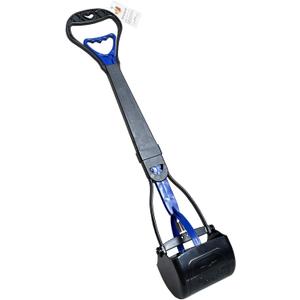 Non-Breakable Pooper Scooper for Large Medium & Small Dogs Heavy Duty, 28Long Handled Dog Poop Scooper for Grass,Durable Dog Poop Pick Up Tool, Poop Grabber (Blue)