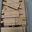 Wooden Train Tracks 24 Piece Set, Track Expansion and 9 Distinct Pieces - 100% Compatible with All Major Brands Including Thomas Wooden Railway System