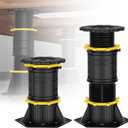 Wlrrcwdttc 2 Pcs Adjustable Height Bed Support Legs 6.9-9.8 inch, Bed Frame Center Support Legs for Bed Frame/ Bed Center Slat, Bed Support Reinforcement Parts Bed Slats Support Leg Bed Replacement Legs