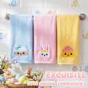 2 x Hahafelt Animal 3 Pcs Cute Hand Towels 100% Cotton 14"x29" Decorative Bathroom Towels Set Embroidered Kitchen Towel