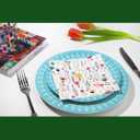 3 x Premium Designer Paper Napkins, 3-Ply 6.5 x 6.5-inches Fold Disposable Decorative Lunch Dinner Napkin (01-1.Fresh Bouquet Floral 20-Count, 6.5"x6.5",Luncheon Size)