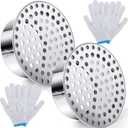 Moxweyeni 2 Pcs PVC Termination Cap for 4" Inner Diameter, Mesh Screen Vent Cover 304 Stainless Steel, for Furnace & Roof Vent Cap, Round Air Outlet Exhaust Water Drains Pipe 