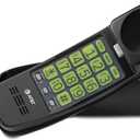 AT&T TRIMLINE 213-11 Corded Phone with Extra Big Buttons - Senior Friendly Landline Phone, Visual Ringer, Lighted Keypad, Wall Mount, No AC Power Needed, Black