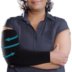 KEMFORD Compression Lymphedema Arm Sleeves for Women - 15-20 mmHg, 1 Pair, Medical Arm Brace for Swelling, Edema, Circulation (Small/Medium)