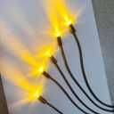 12V Tabletop Fountain Indoor Outdoor Pond 1 to 5 LED-Lights Underwater Feature for Modern Home Table Desk Office Patio DIY Replacement with Adapter US (Warm Lights)