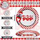 30 Pcs She's Ready to Pop Baby Shower Plates Decoration Disposable Paper Plates 9 Inch Baby Shower Soda Themed Party Favor Soda Bottle Trays for Gender Reveal Girls Birthday Party Decoration