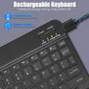 Bluetooth Keyboard for iPad 10th Generation, iPad Pro 13/12/11/10/9/8/7 inch, iPad Air 13/11th Gen, iPad mini, Samsung Xiaomi Tablets, etc. - Slim Wireless Portable Travel Office Computer Accessories (Black)