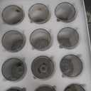 13 OZ Red & White Glasses, Clear Water Goblets Set of 12,Multi-purpose Water Goblet Glasses Dessert Port Short Stemmed Drinking Glass for Party, Wedding, Home Bar