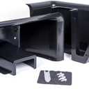 SnapPot Mailbox Planter Box – Fits True 4x4 (3.5") & 6x6 (5.5") Posts, Wrap-Around Resin Planter, 24” 16 Gallon, Tuxedo Black