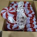 Ganeen 2 Pcs Jumbo Christmas Lights String Christmas Outdoor Decorations Lights Giant Christmas Lights Large Hanging LED Bulbs for Holiday Xmas Roof Home Tree Yard(Candy Style, Total 32 FT)