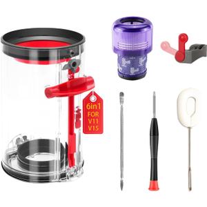 Dust Bin Vacuum Parts & Filter Replacement Parts Compatible with Dyson V11 V15 SV14 SV15 SV22 Vacuum Cleaners - Vacuum Attachments Parts