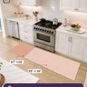 DEXI Kitchen Floor Mats Cushioned Anti Fatigue Runner 24x87 Brown Beige