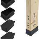 2x4 Wood Post End Cap - 4Pcs Fit 1.57x 3.15Post caps (1-1/2" x 3-1/7") PVC Floor Protector,Waterproof and Anti-Friction,Suitable for Table Legs, Chair Legs, armrests and Other Wood