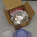 Elk and Friends Stainless Steel Snack Cups | Removable Silicone Food Catcher and Travel Lid | Spill-Proof Snack Containers for Baby, Toddler, Kids | Dishwasher Safe | 2 Pack (Sage/MistyBlue)