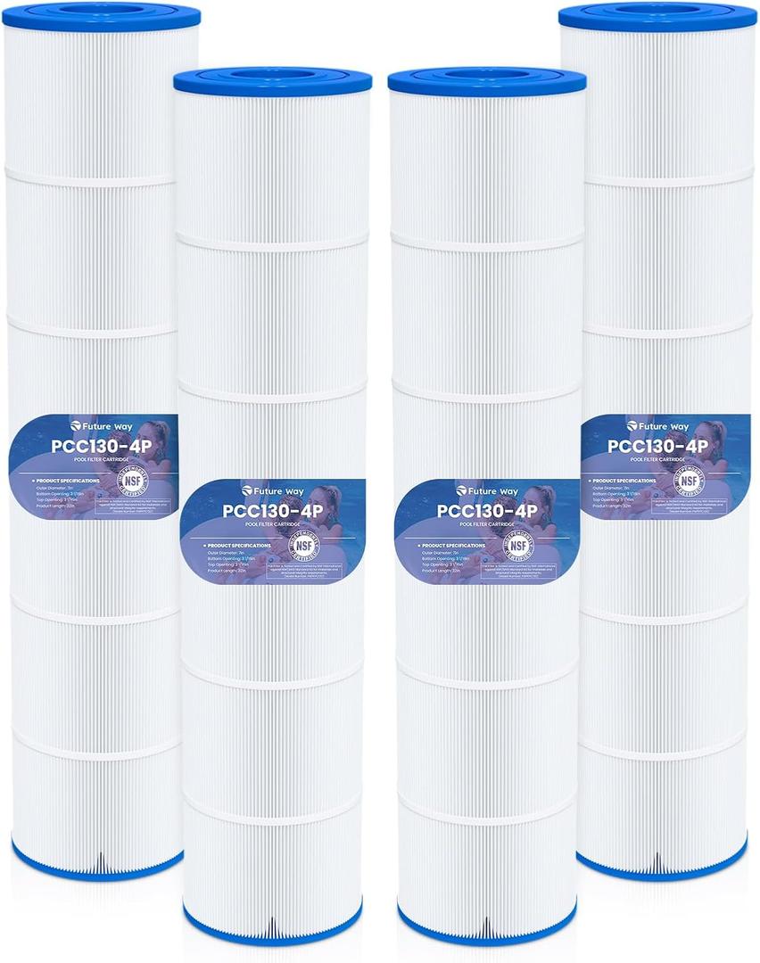 Future Way 4-Pack CCP520 Pool Filter Cartridges Replacement for Pentair Clean & Clear Plus 520, Replace Pleatco PCC130, Pentair R173578, 520 sq.ft