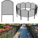 Decorative Garden Fence Animal Barrier, 25 Pack Total 24in(H) x 27ft(L) Dog Rabbit Garden Edging Fencing, Plant Protection Rustproof Metal Panel Border for Yard Patio Christmas Tree