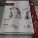 Pfister Pasadena 8 inch Widespread 3 Hole Bathroom Sink Faucet with 2 Handles, Brushed Nickel Finish, Push & Seal Drain, Water-Efficient WaterSense Certified LF049PDKK