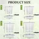 40 Pack 4/5/6/7 Inch Clear Nursery Pots with Drainage and Saucer, Clear Plastic Planter Pots for Plants, Flexible Seed Starting Pots for Succulents, Small Herbs, Annual Flowers