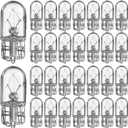 Honoson 30 Pieces 1/4 Wedge Base 12V 5W Bulb Clear Krypton Light Bulb for Landscape, RV and Cabinet Lighting