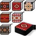 Bencailor 12 Pcs Pot Holders with Pocket Kitchen Hot Potholders Hot Pad Oven Mitts Cookie Bag Oven Gloves for Kitchen Gift Baking Cooking(Dark,Vintage)