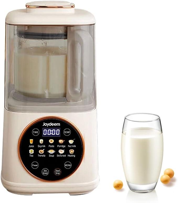 Joydeem JD-J03 Cooking Blender with Soundproof Shield, Silent Hot Cold Blender for Soy Milk & Juice, 8-Speed and Temperature Control, 12H Preset, 1100ml, White
