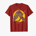 Brick Wall Hockey Goalie T-Shirt, Cranberry Red, Large