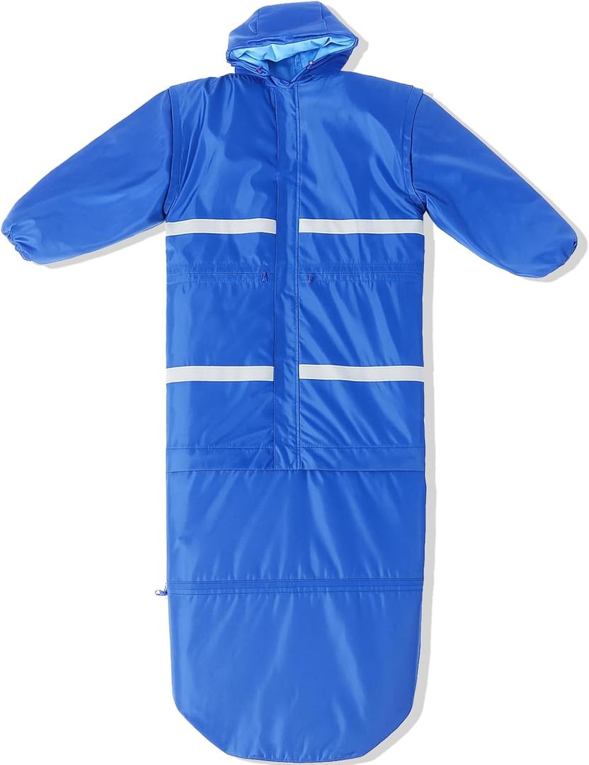 Macarrie Wearable Sleeping Bag with Dual Hoodie,Longsleeves,Pockets and Adjustable DrawstringIdeal for Camping, Cold Weather Hiking, Blanket,Shelter