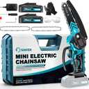 Saker Mini Chainsaw,6 Inch Portable Electric Chainsaw Cordless, Small Handheld Chain saw for Tree Branches,Courtyard, Household and Garden,Father's Day Gift for Men Dad Husband Women