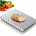 Titanium Cutting Boards for Kitchen, Pure Titanium Cutting Board, Non-Slip Dishwasher-Safe Chopping & Kneading Board for Meat, Fruit, Vegetables & Baking, with Cutting Mat, 23.5 * 15.5
