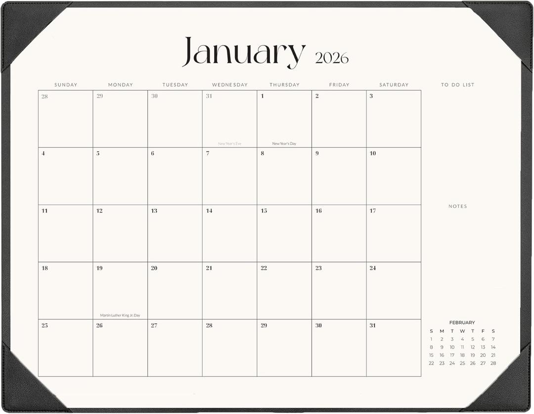 Tutazook Large Desk Calendar 2026-2027 with Desk Mat, Desktop Calendar 18 Monthly Runs from January 2026 to June 2027, Desk Pad Calendar 22 x 17 Inch Perfect for Planning, Organizing, and Scheduling Your Life (Apricot)