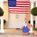 4th of July Goose Outfit Set Patriotic Lawn Porch Goose Clothes American Flag Goose Costume Independence Day Goose Outfit for 23'' Plastic Goose Outdoor Patio Yard Lawn Art(Large Flag)